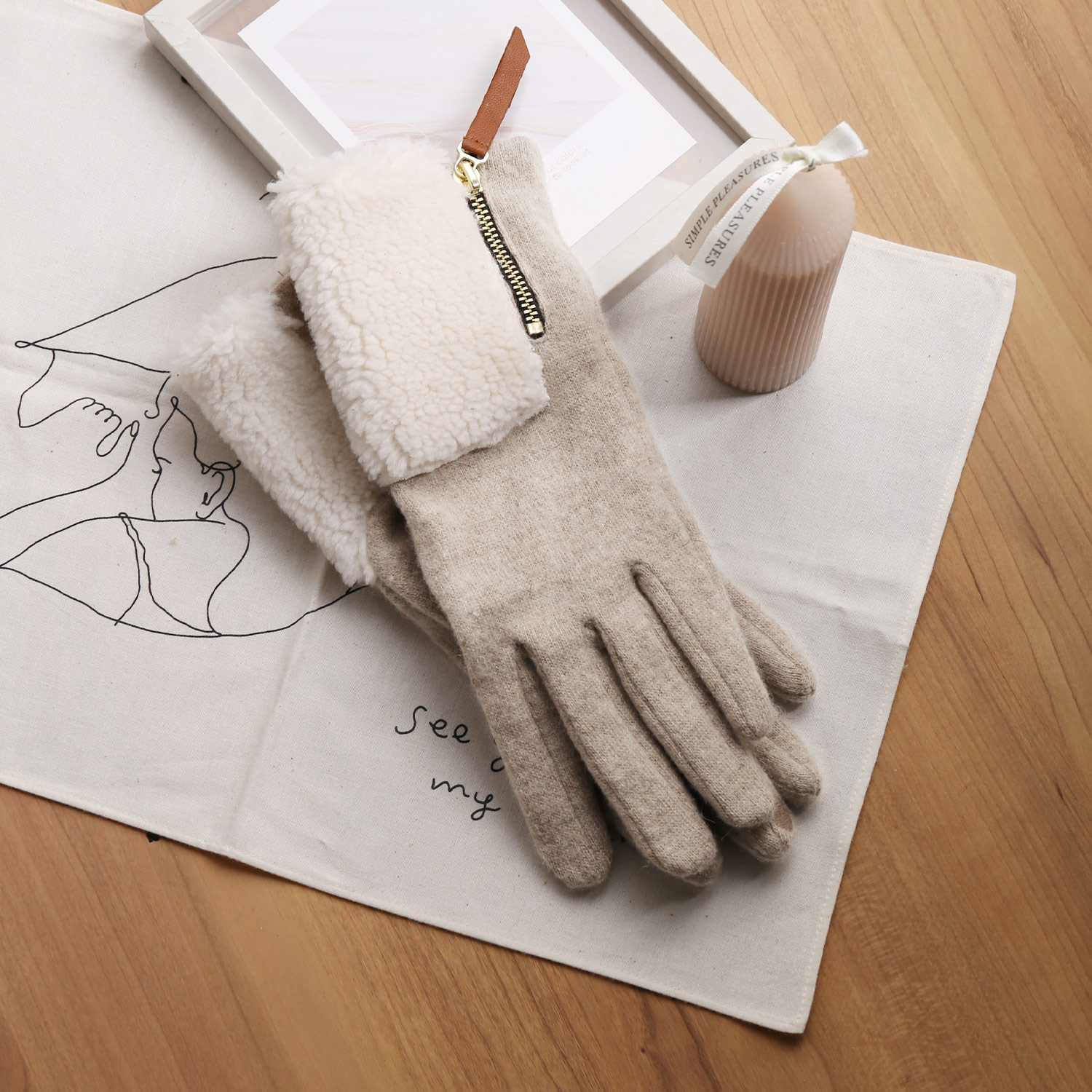 sankyo shokai（三京商会） [10%offクーポン]ニット＆ボア 手袋