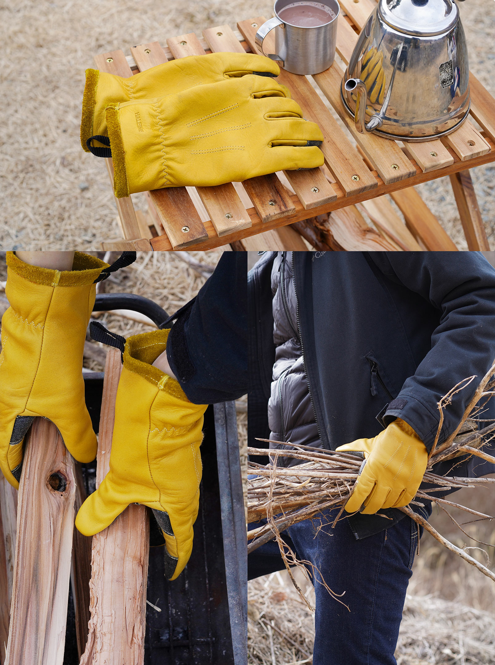 HALEINE アウトドア グローブ キャンプ 作業用 熱 火 防刃 耐突