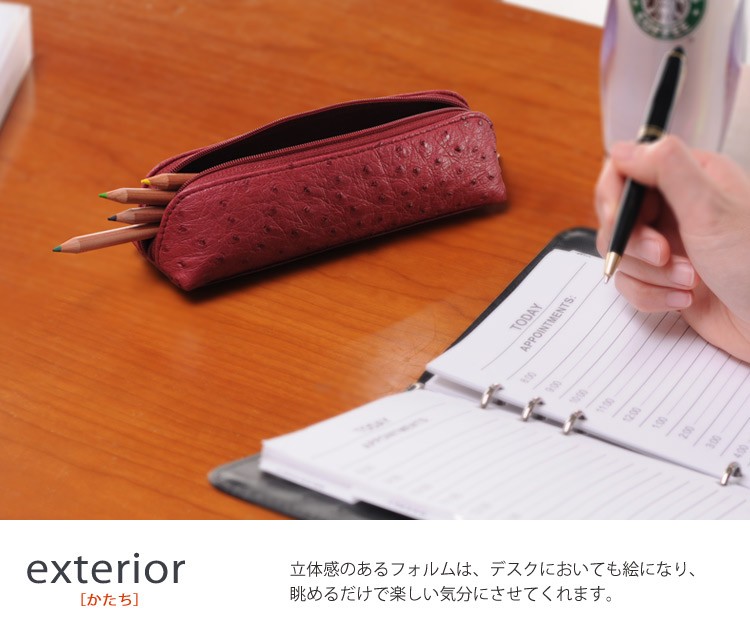 sankyo shokai [10%offクーポン]オーストリッチ ペンケース 眼鏡