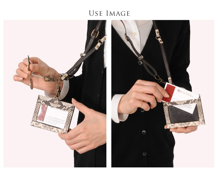 sankyo shokai（三京商会） [5%offクーポン]パイソン 社員証ケース定期