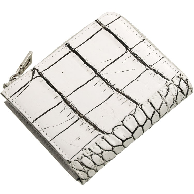 sankyo shokai（三京商会） コンパクト 財布 クロコダイル マット L字