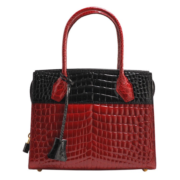 sankyo shokai（三京商会） クロコダイルハンドバッグ シャイニング