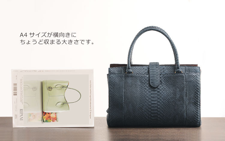 HALEINE（アレンヌ） ダイヤモンド パイソン ハンドバッグ A4対応 2WAY