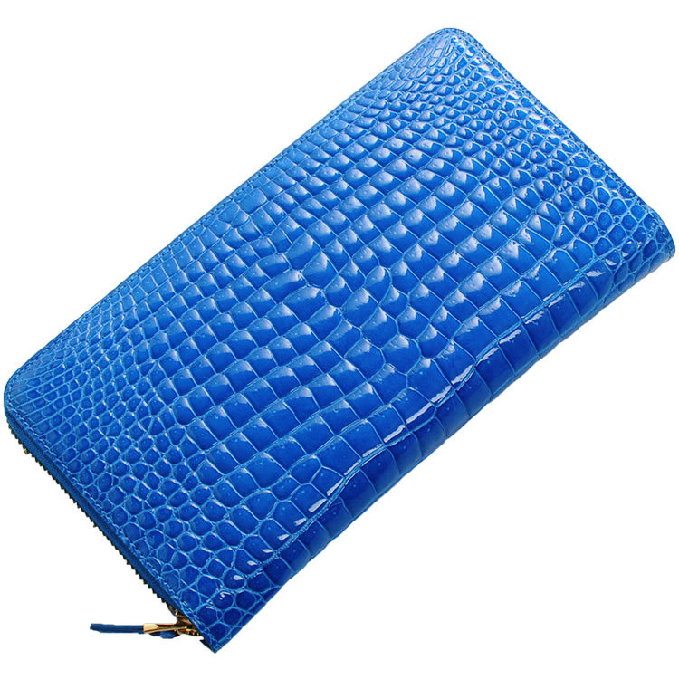 ［SALE］スモール クロコダイル レディース 長財布 手帳型 シャイニング加工 センター取り 一枚革 ポロサス 保証書 付き(06000949r) 【爆買!!】の画像