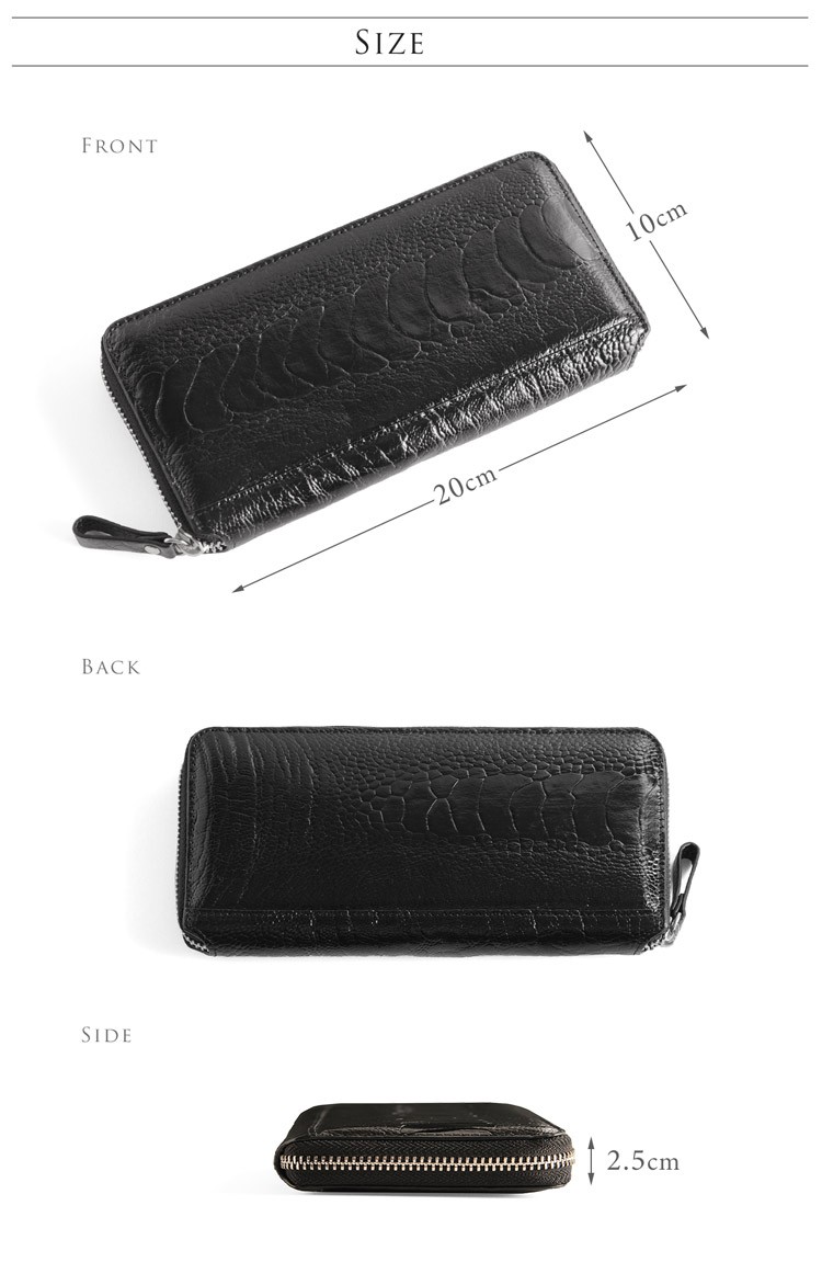 sankyo shokai オーストリッチ レッグ 長財布 ラウンド