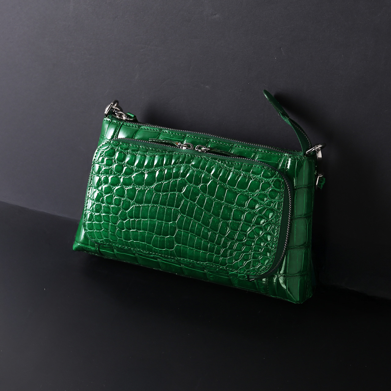 クロコダイル ショルダーバッグ 3way 2way レディース シャイニング加工  (06001106r) 爆買 母の日 | sankyo shokai | 06