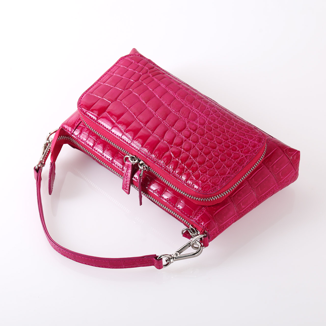 クロコダイル ショルダーバッグ 3way 2way レディース シャイニング加工  (06001106r) 爆買 母の日 | sankyo shokai | 03