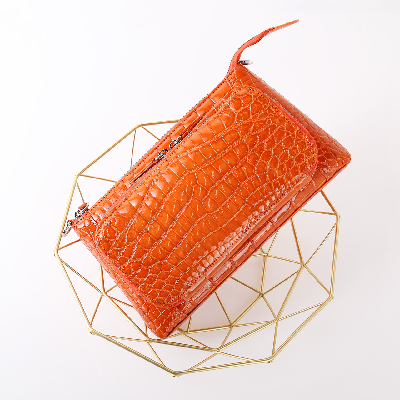 クロコダイル ショルダーバッグ 3way 2way レディース シャイニング加工  (06001106r) 爆買 母の日 | sankyo shokai | 02