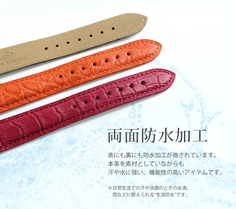 sankyo shokai 腕時計 付け替え用 ベルト 本革 アリゲーター 鰐