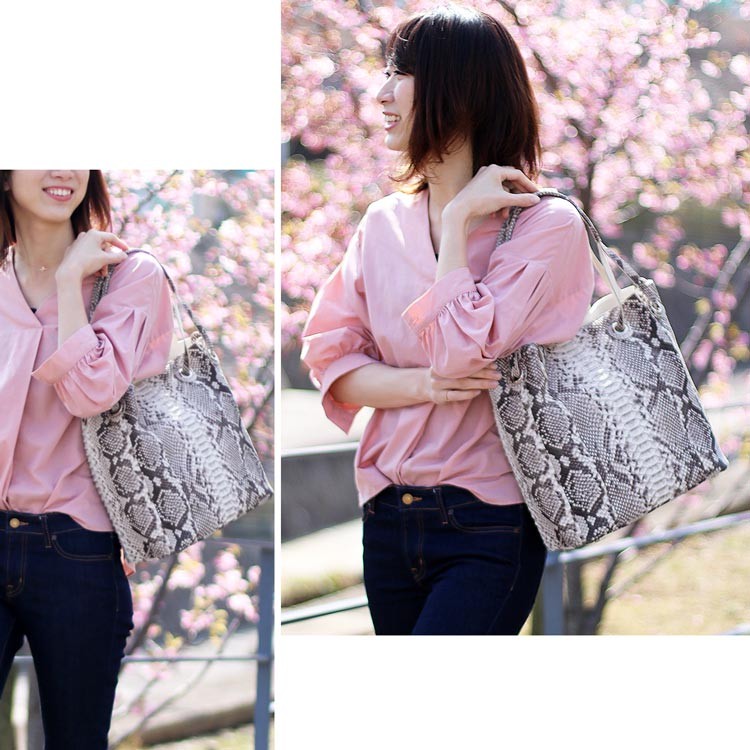 sankyo shokai（三京商会） ダイヤモンド パイソン バッグ レディース