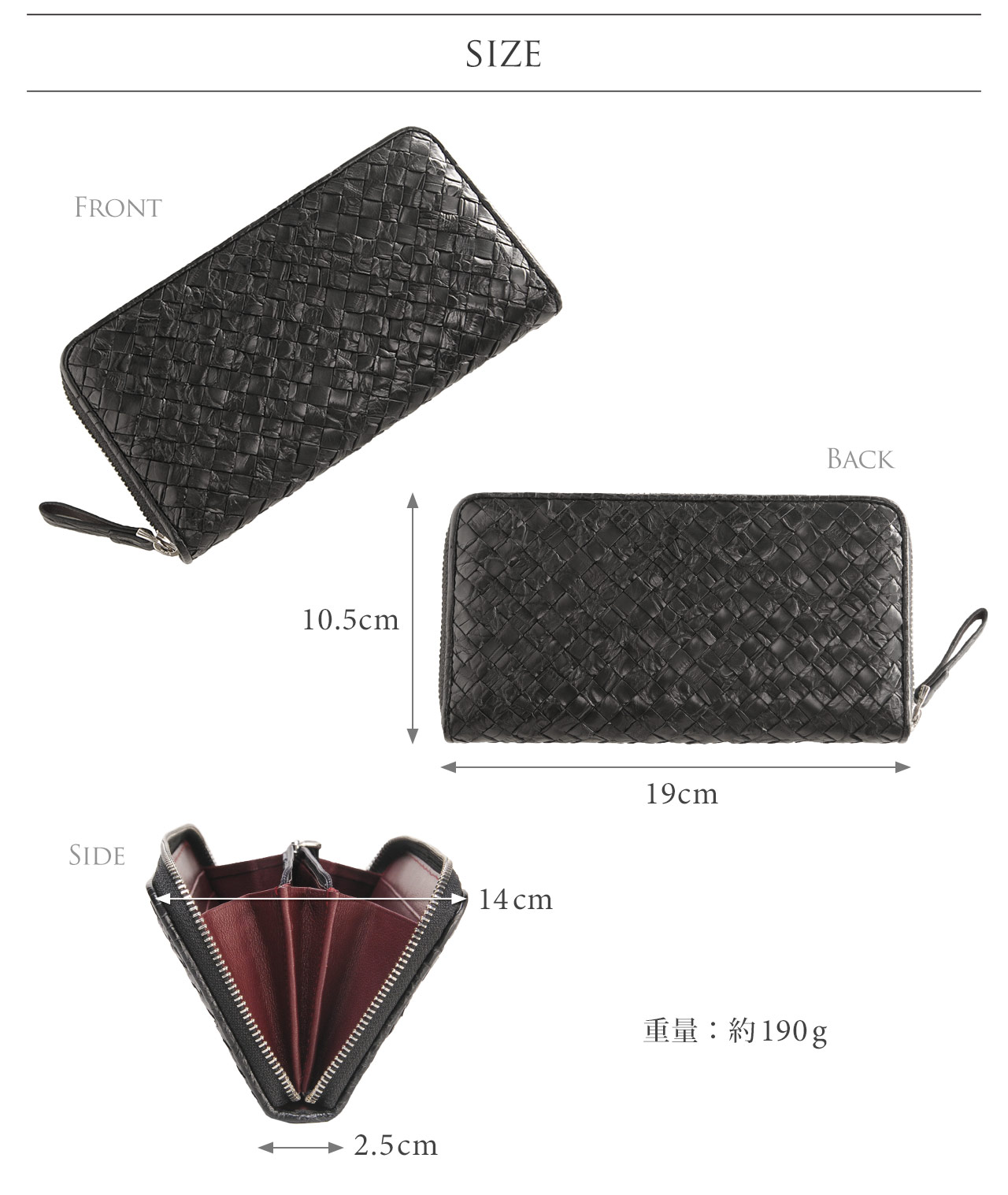 sankyo shokai 長財布 レディース 本革 イントレチャート