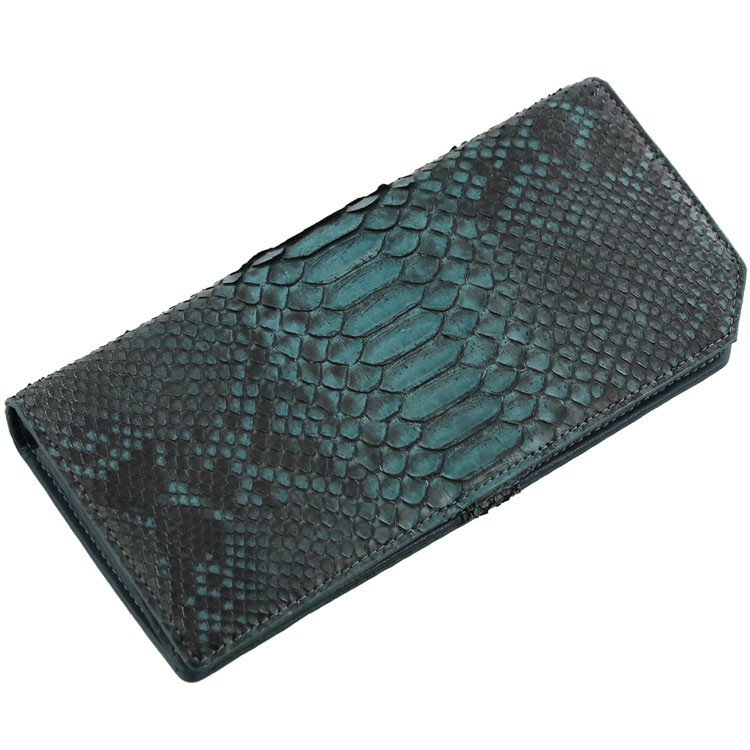 アンティーク パイソン カード 入れ 長財布 小銭入れ 付き ［ネコポス