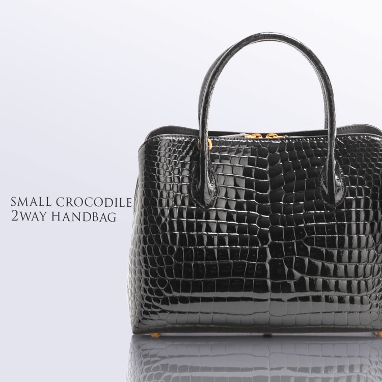 sankyo shokai（三京商会） スモール クロコダイル ハンドバッグ