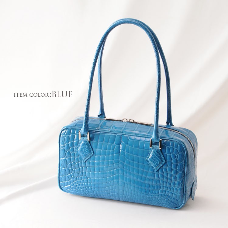 sankyo shokai（三京商会） クロコダイルハンドバッグ シャイニング
