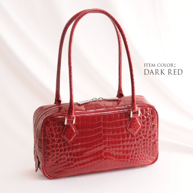 sankyo shokai（三京商会） クロコダイルハンドバッグ シャイニング