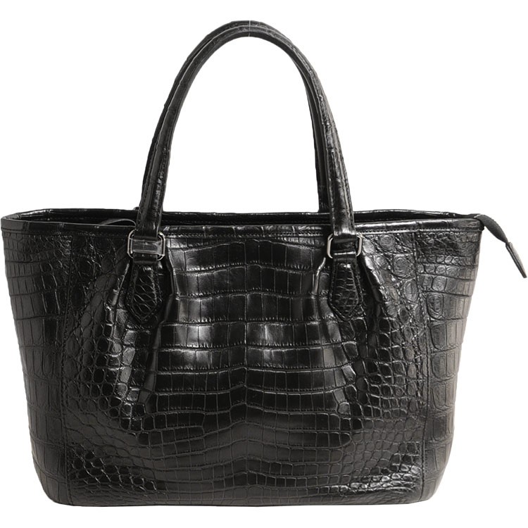 クロコダイル トートバッグ マット加工 レディース センター取り  