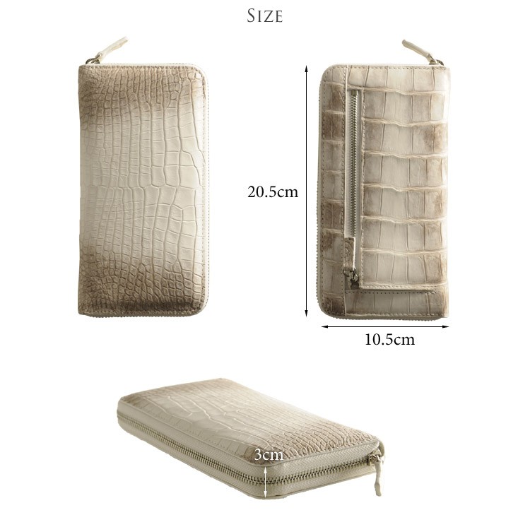 sankyo shokai（三京商会） ヒマラヤ クロコダイル ラウンドファスナー