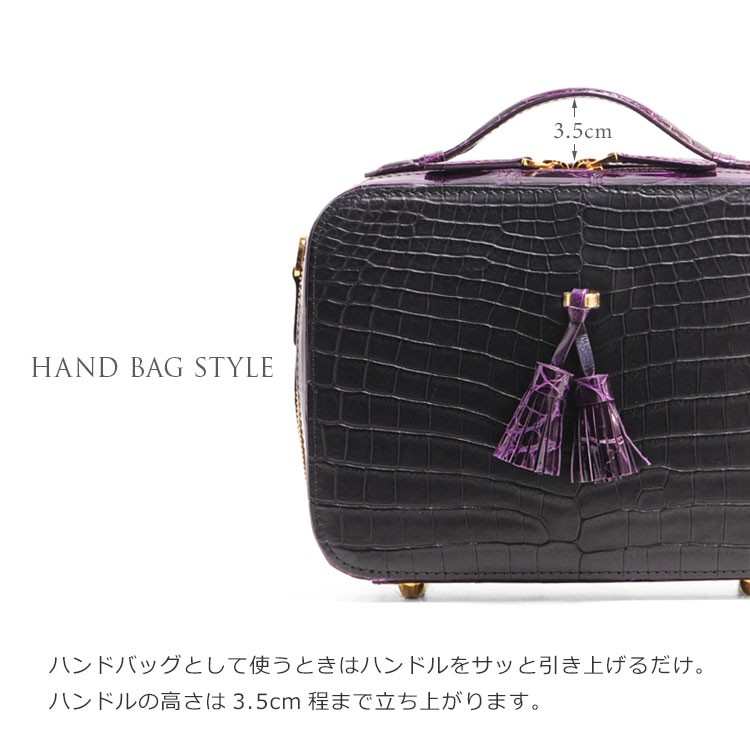 sankyo shokai クロコダイルバッグレディース ショルダーバッグ