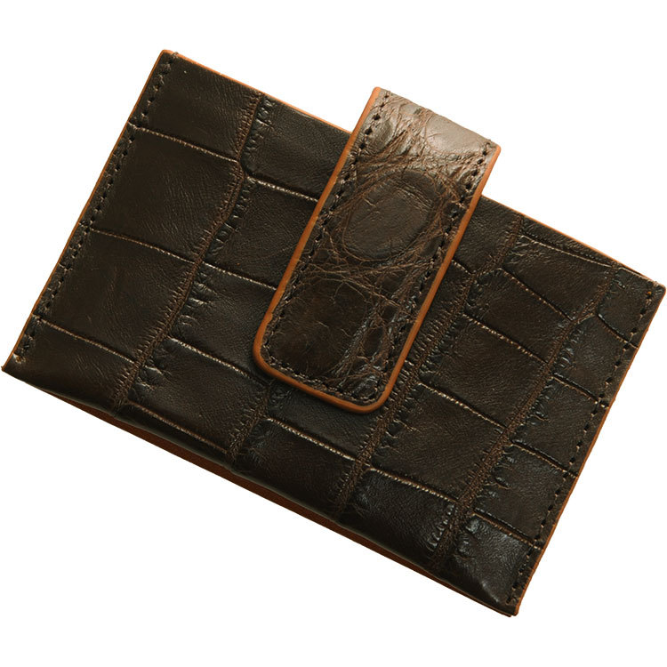 sankyo shokai（三京商会） カードケース クロコダイル マット加工 大