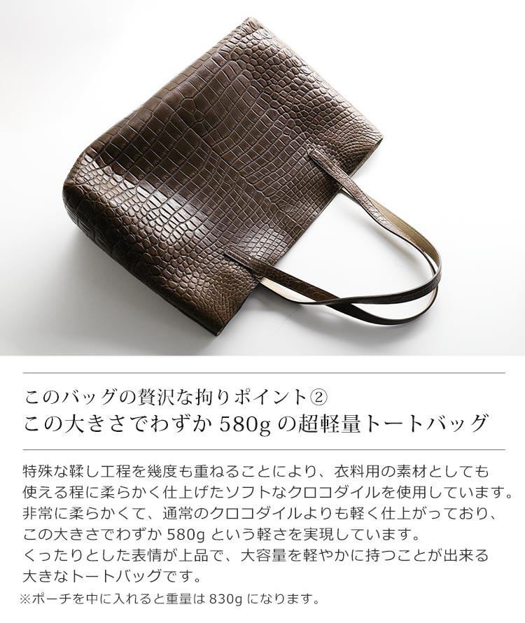 sankyo shokai（三京商会） スモール クロコダイル トートバッグ