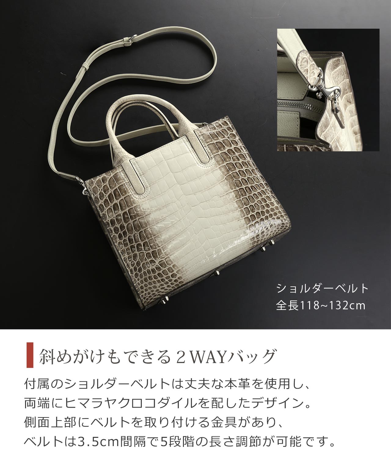 sankyo shokai（三京商会） ヒマラヤ クロコダイル ハンドバッグ
