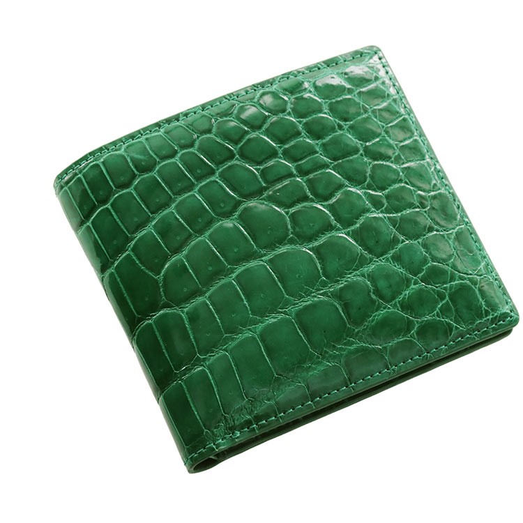 sankyo shokai（三京商会） クロコダイル 折り財布 シャイニング加工