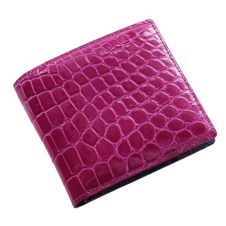 sankyo shokai クロコダイル 折り財布 シャイニング加工