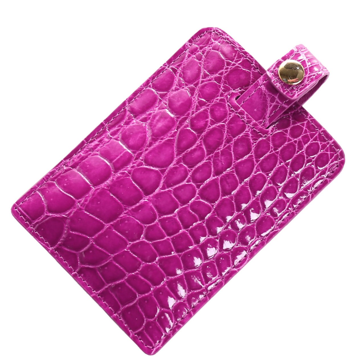 クロコダイル カードケース レディース シャイニング 加工 全14色 本革 名刺入れ カードが飛び出る 薄型 カードケース(06001520r) sankyo shokai（三京商会） クロコダイル カードケース レディース