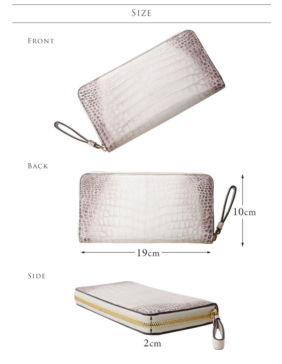 ヒマラヤ クロコダイル ラウンドファスナー 長財布