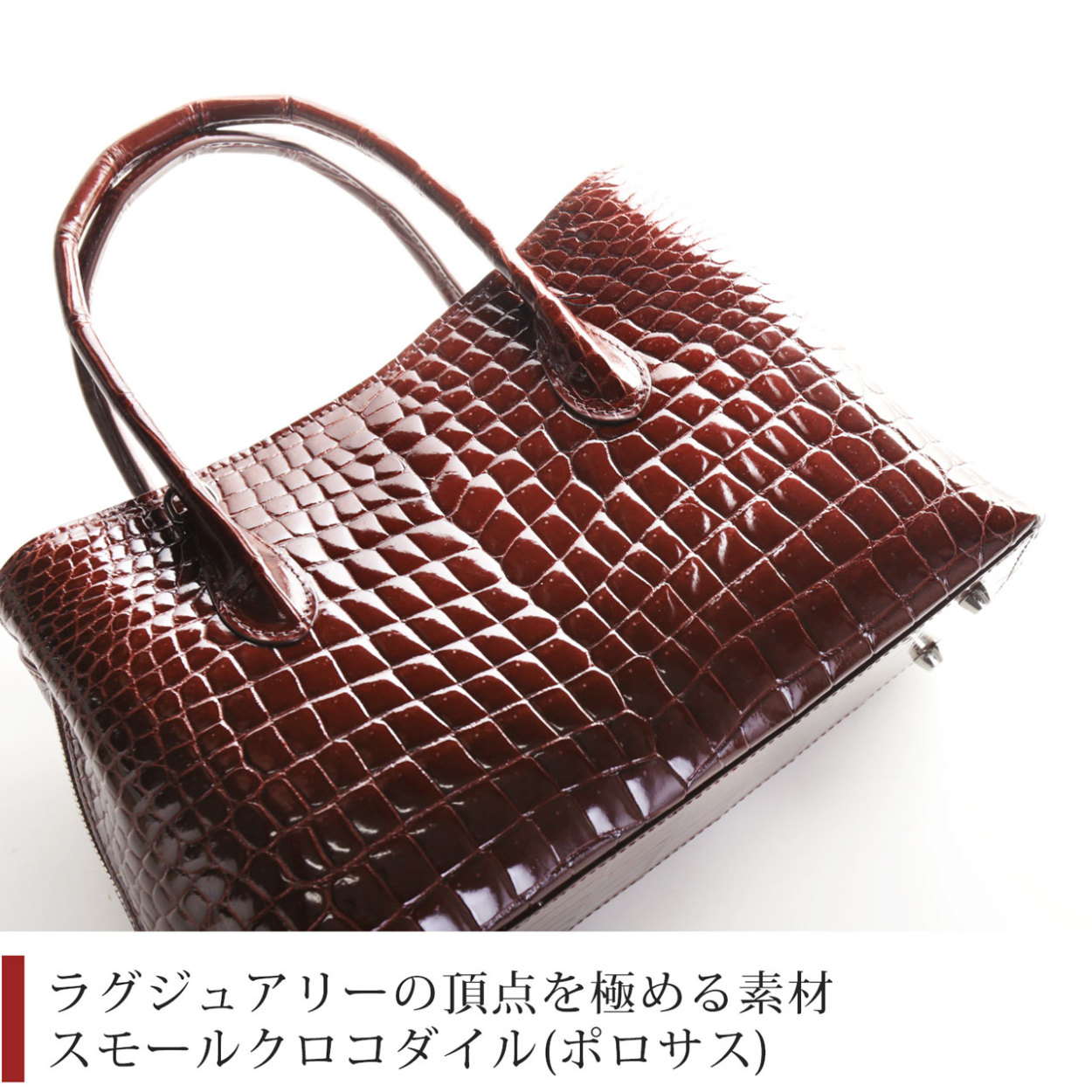 sankyo shokai（三京商会） スモール クロコダイル 2WAY ハンドバッグ