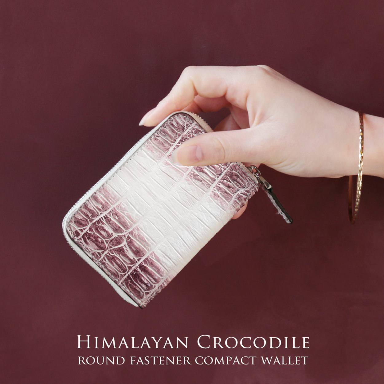 sankyo shokai（三京商会） ヒマラヤ クロコダイル ラウンドファスナー