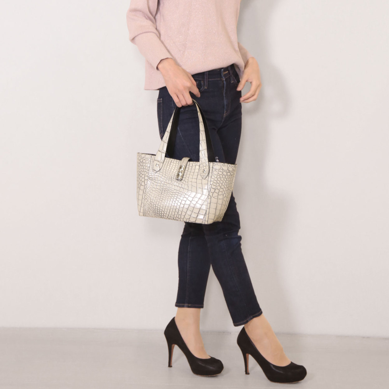 sankyo shokai（三京商会） クロコダイル ハンドバッグ レディース