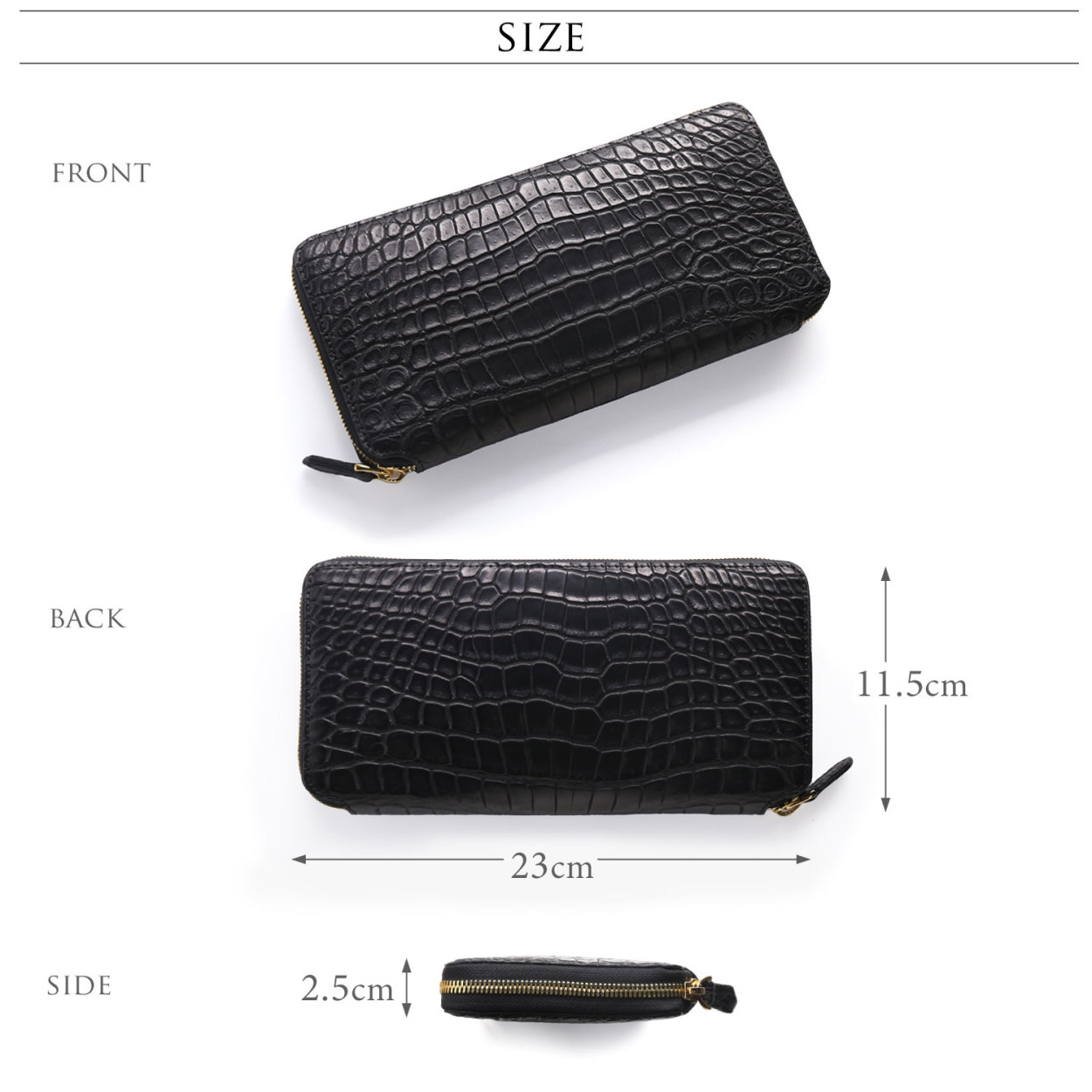 sankyo shokai（三京商会） スモールクロコダイル 長財布 レディース