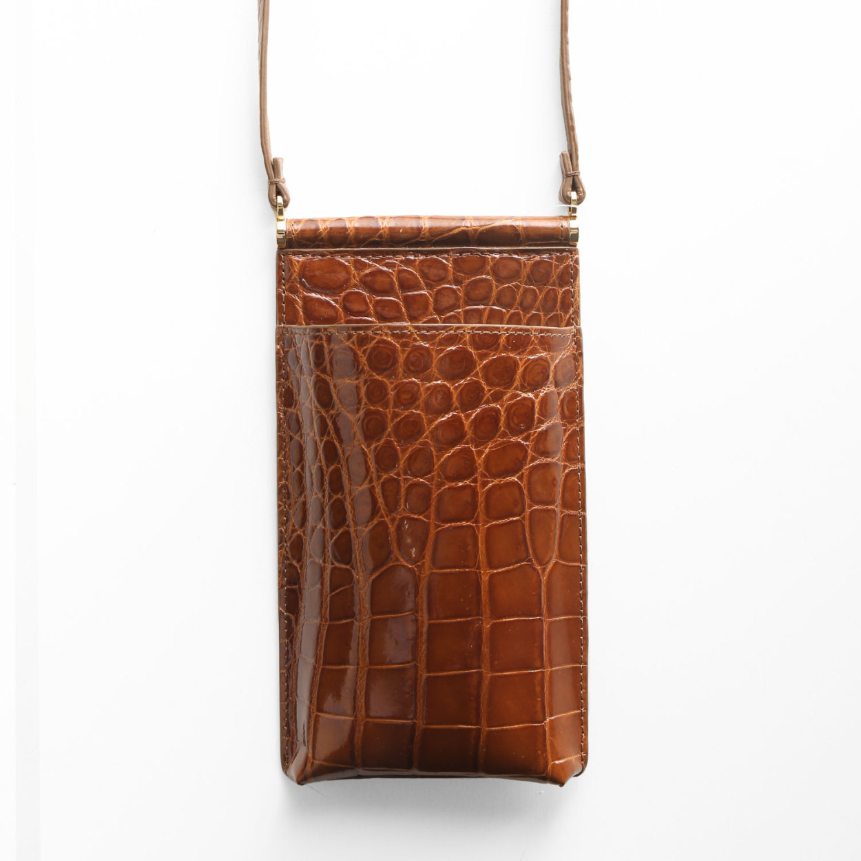 クロコダイルメンズショルダーバッグ（スマホ、タブレット、パソコン