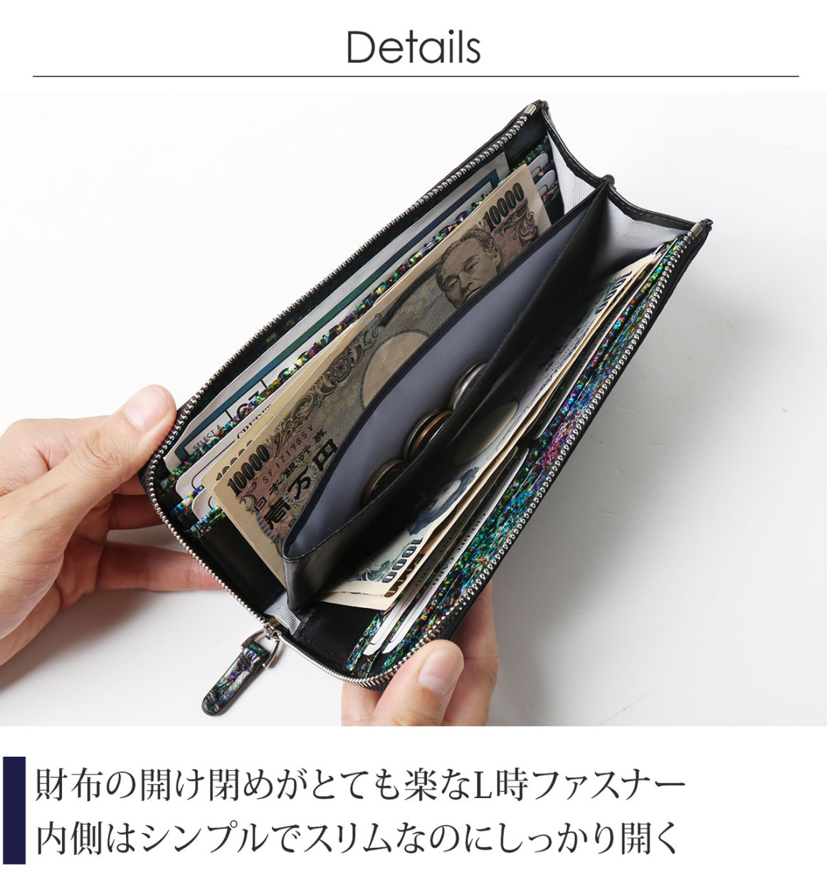 新品 ヘンローンヒマラヤクロコダイルマットヒマラヤ染めＬ型長財布-