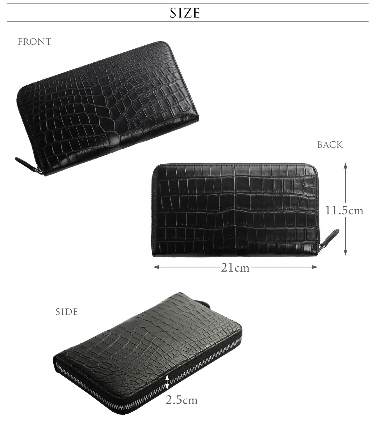 sankyo shokai（三京商会） ナイルクロコダイル メンズ 長財布 手帳型