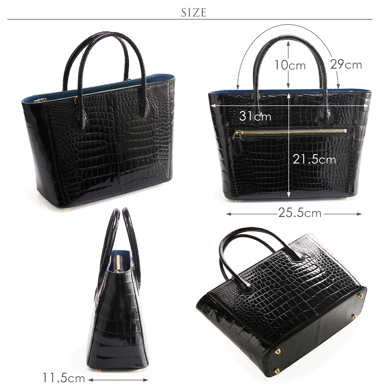 sankyo shokai（三京商会） スモールクロコダイル ハンドバッグ ミニ