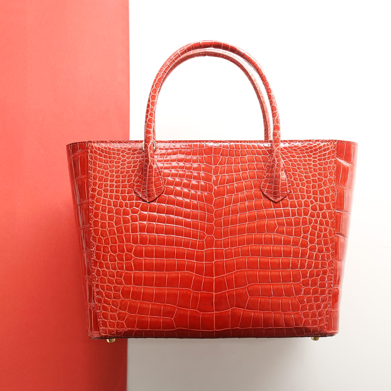 sankyo shokai（三京商会） スモールクロコダイル ハンドバッグ ミニ