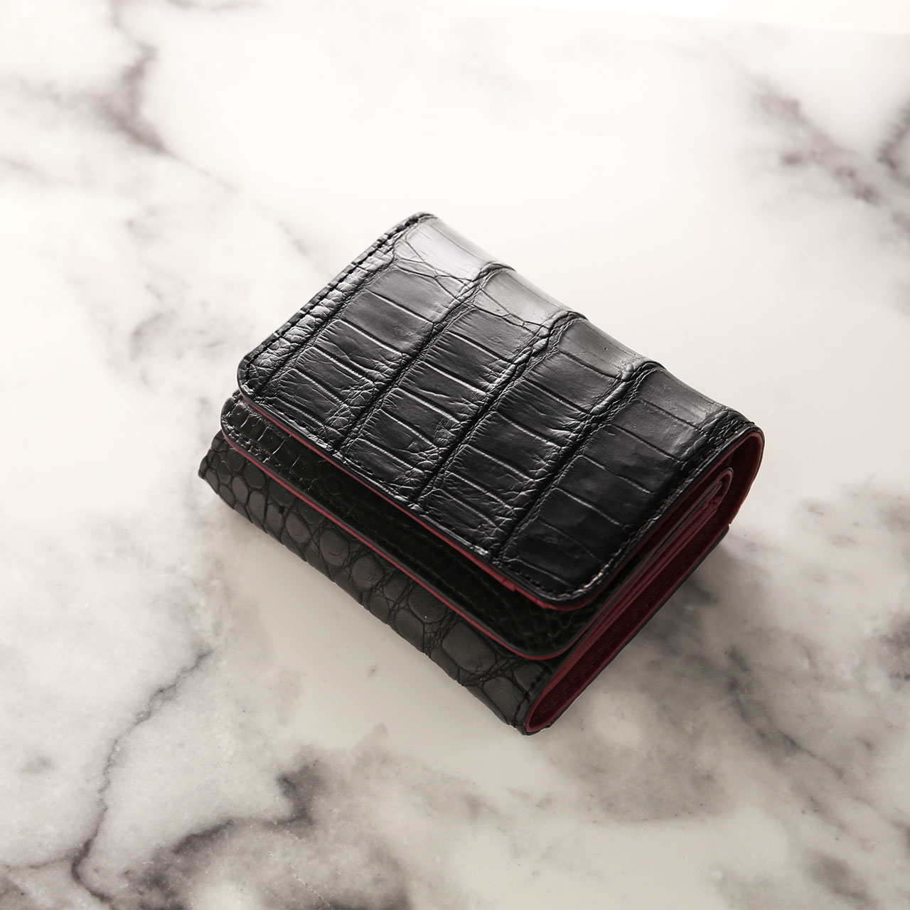 sankyo shokai（三京商会） 財布 メンズ ミニ財布 クロコダイル 三