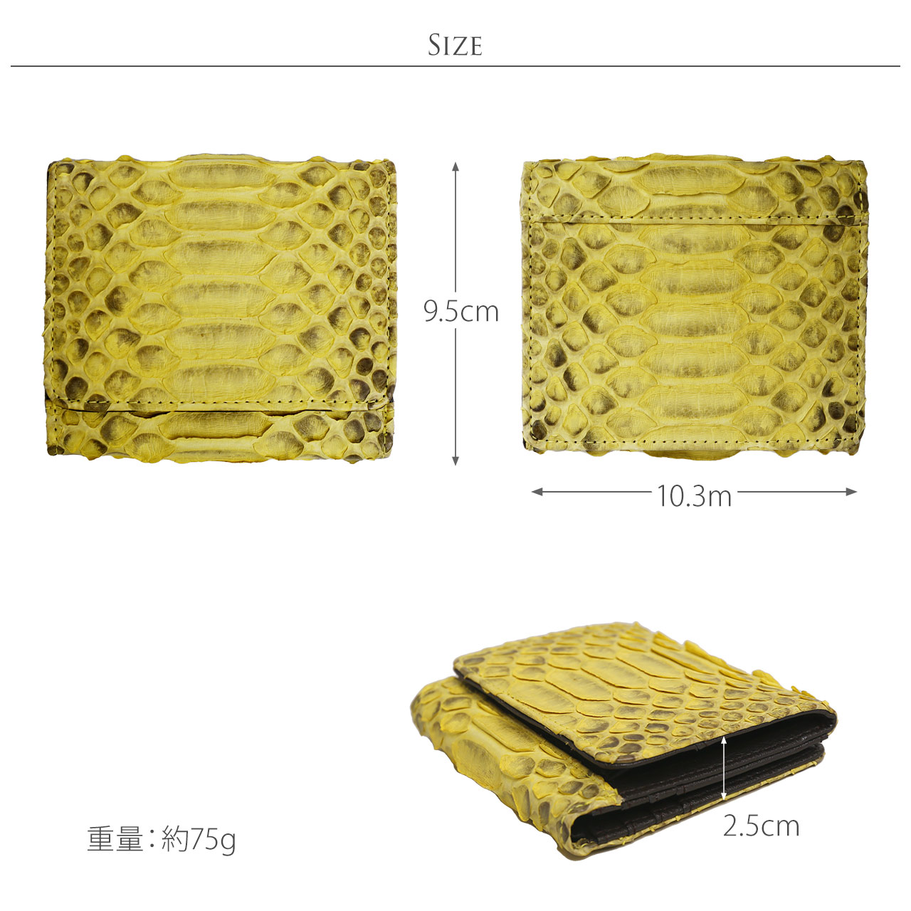 sankyo shokai ダイヤモンドパイソン コンパクト 財布 薄型
