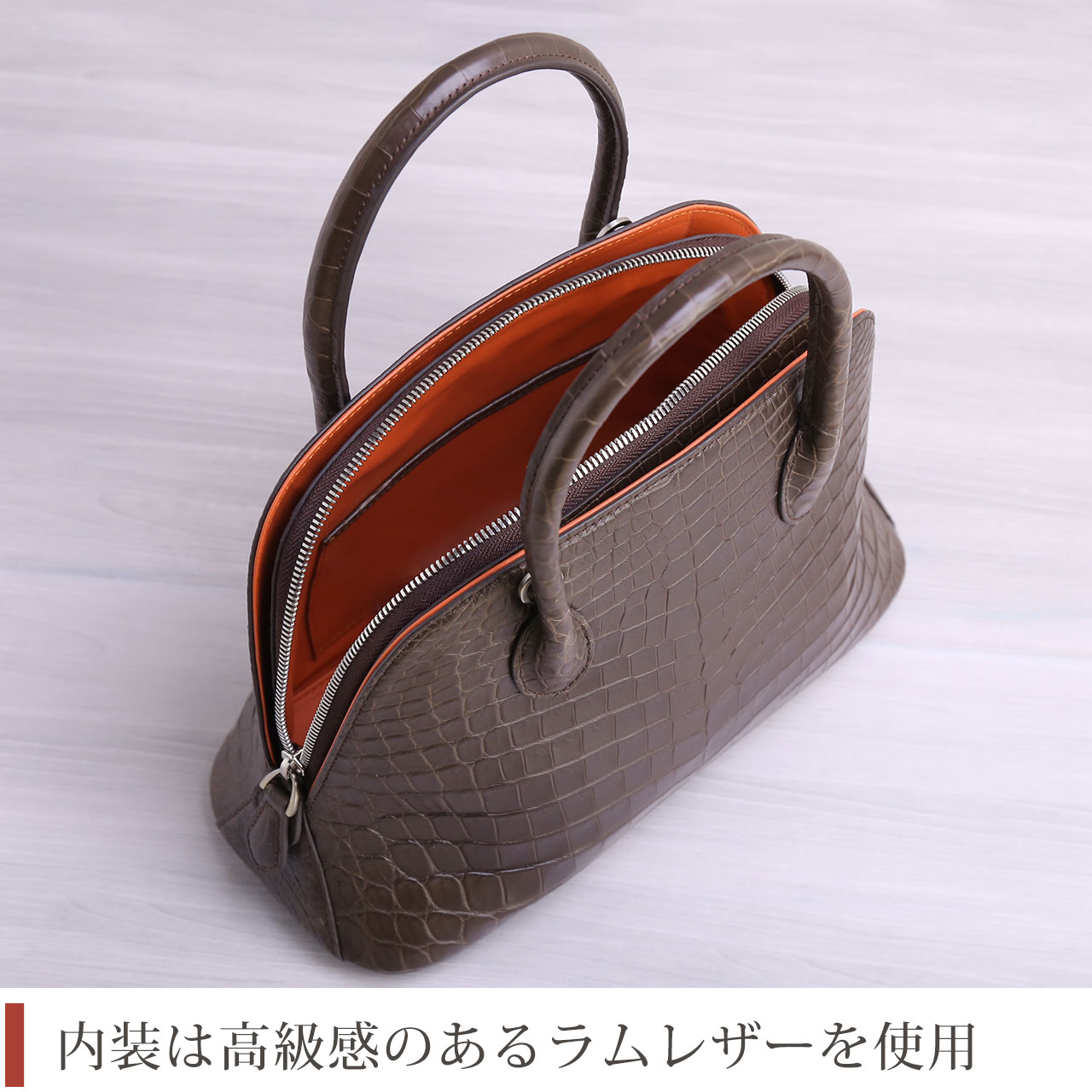 sankyo shokai（三京商会） クロコダイル ハンドバッグ レディース