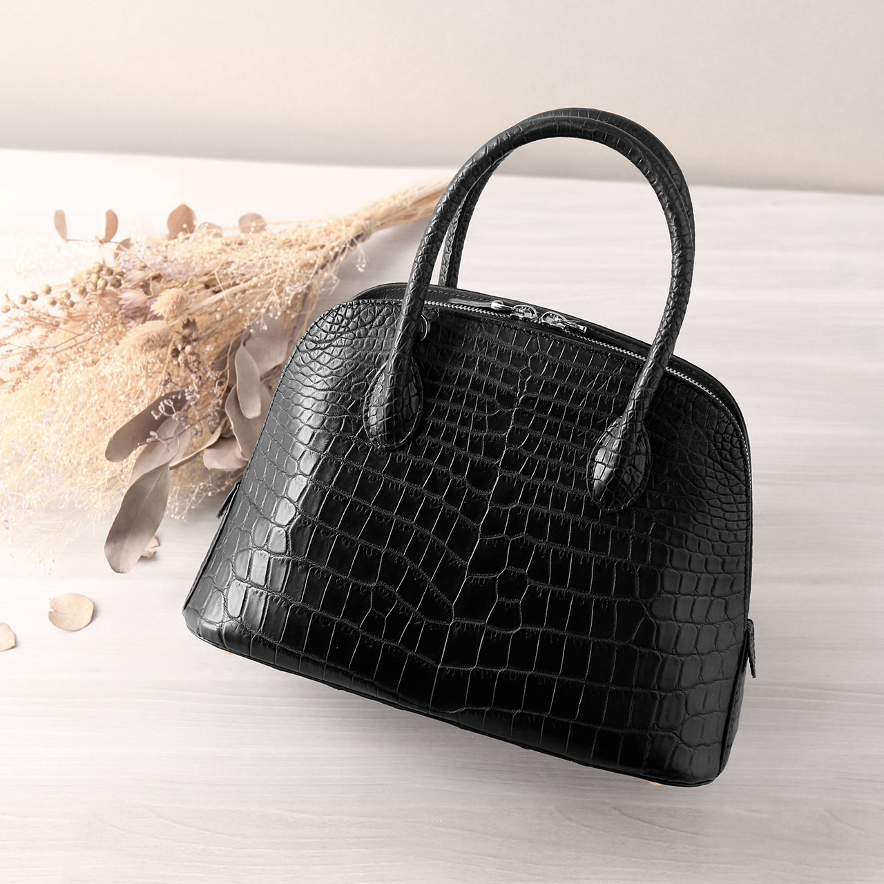 sankyo shokai（三京商会） クロコダイル ハンドバッグ レディース