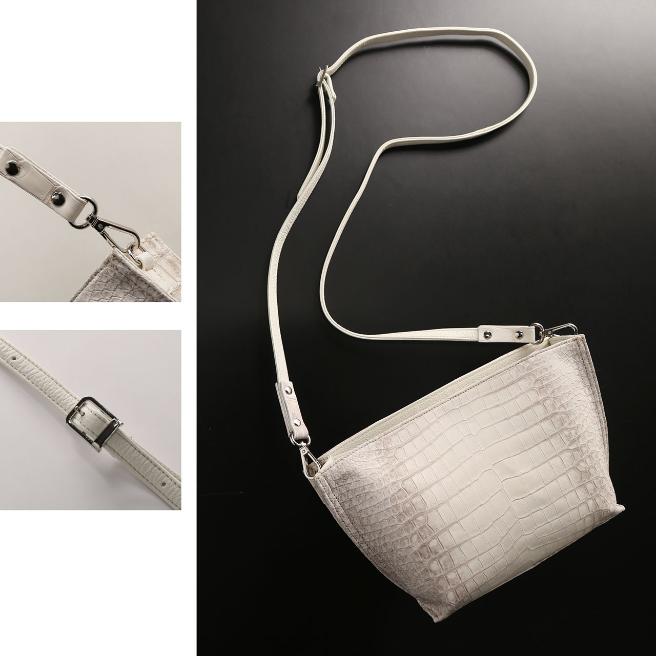 sankyo shokai（三京商会） ヒマラヤ クロコダイル 2WAY バッグ 日本製