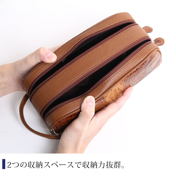 sankyo shokai（三京商会） カイマン 牛革 ダブルファスナー セカンド