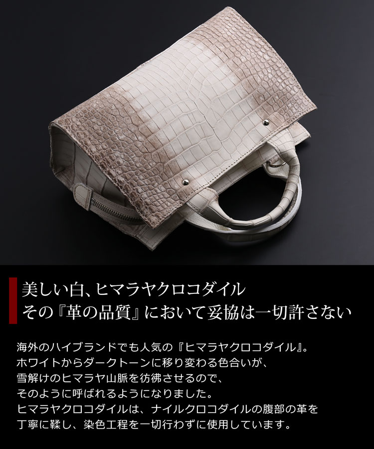 26h限定10%off】ヒマラヤ クロコダイル メンズ ミニ トート