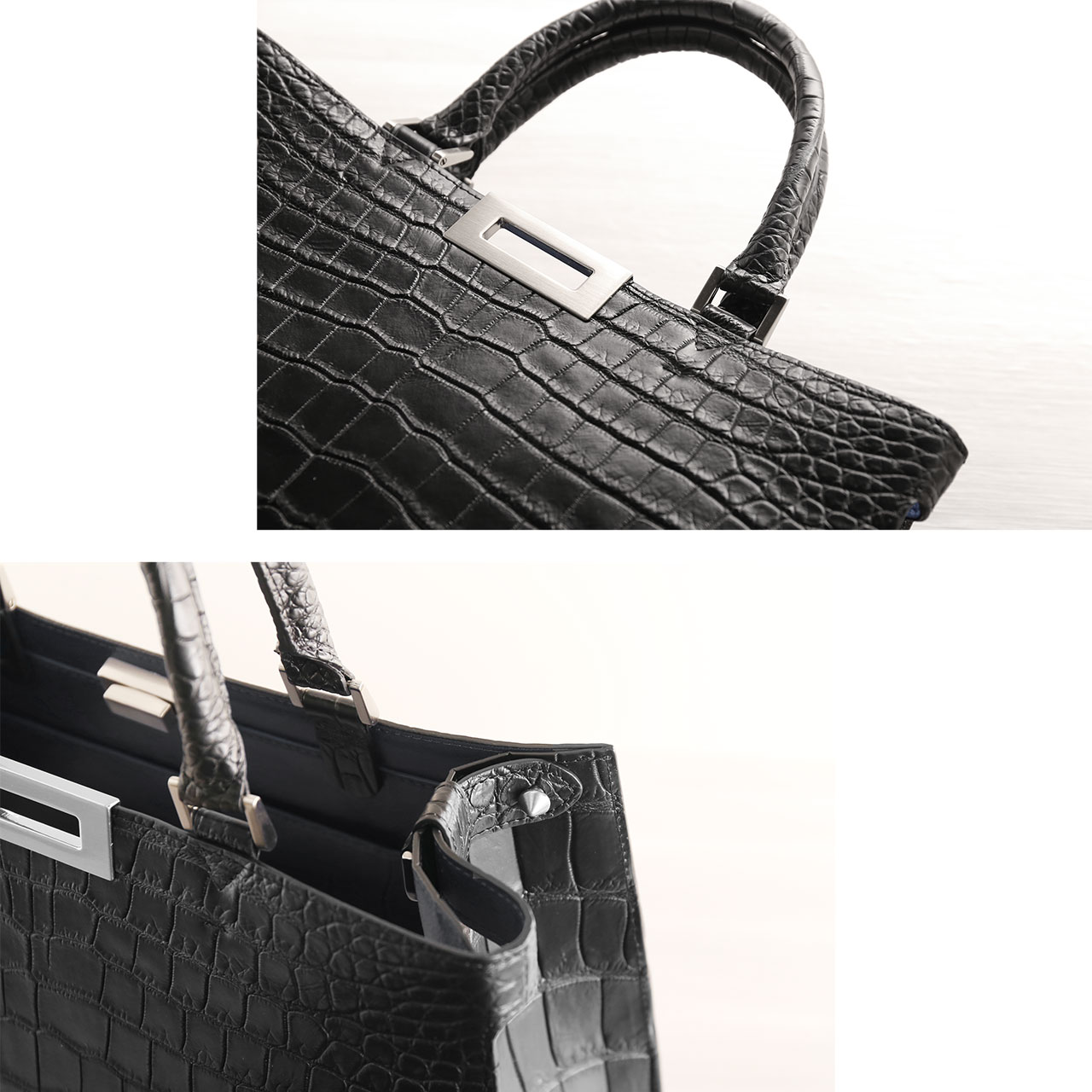 sankyo shokai（三京商会） スモール クロコダイル トートバッグ
