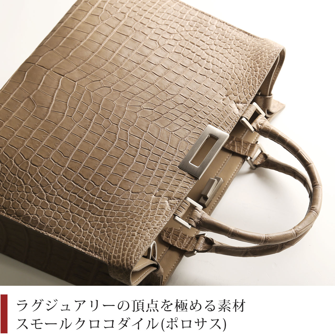 sankyo shokai（三京商会） スモール クロコダイル トートバッグ