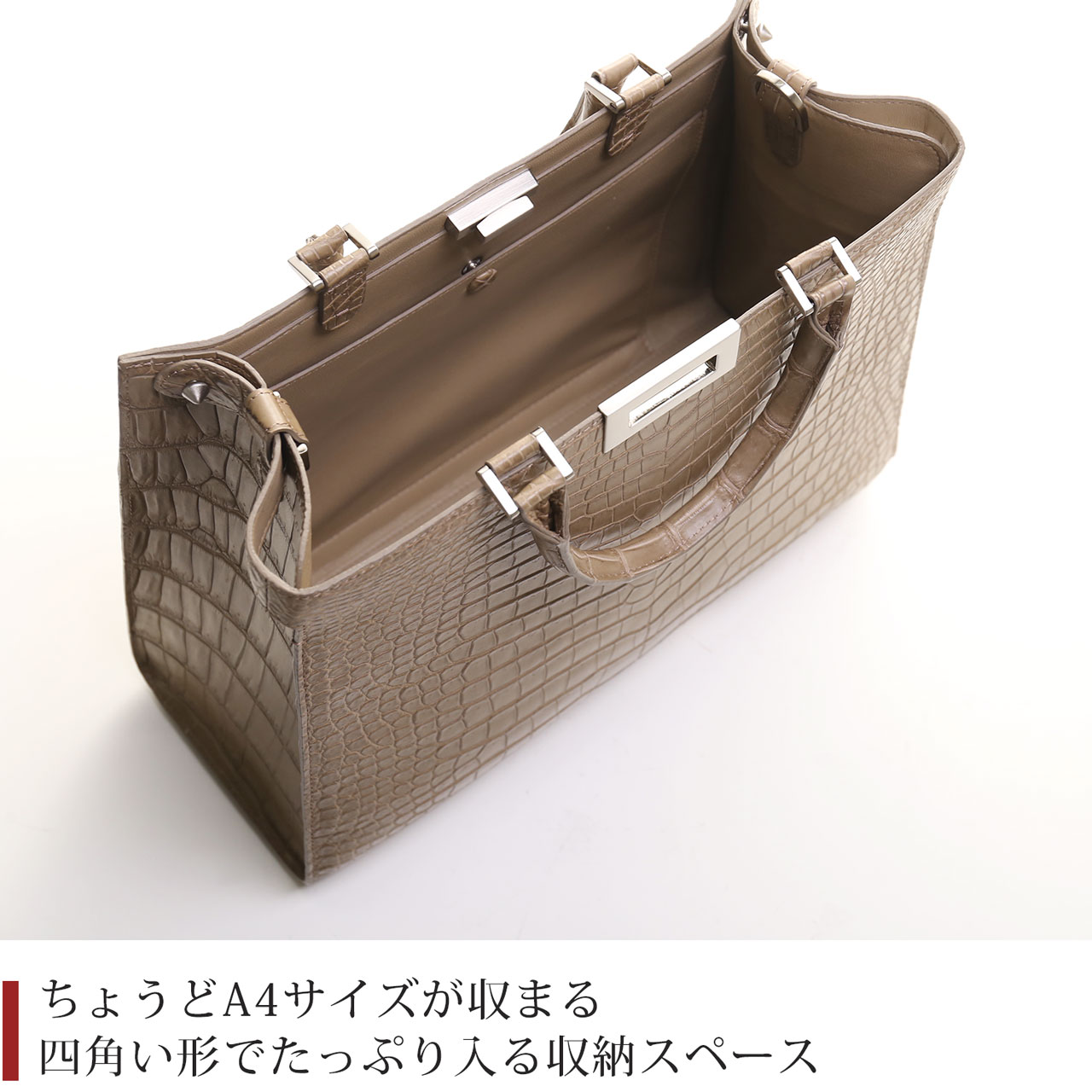 sankyo shokai（三京商会） スモール クロコダイル トートバッグ