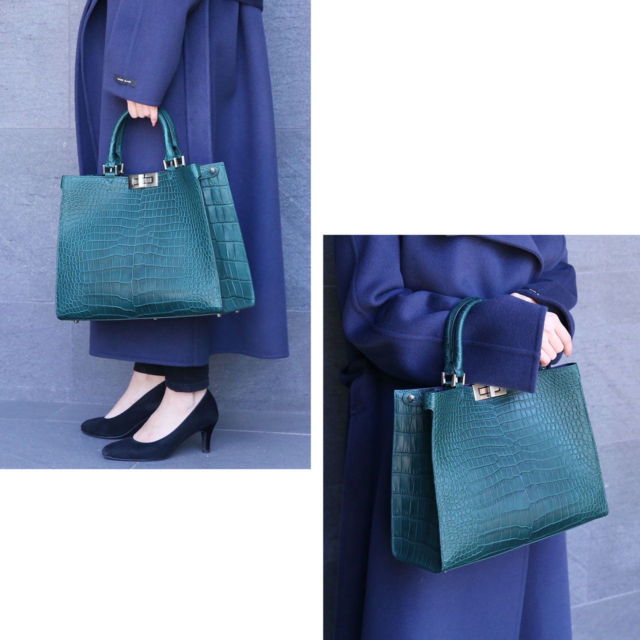 sankyo shokai（三京商会） スモール クロコダイル トートバッグ