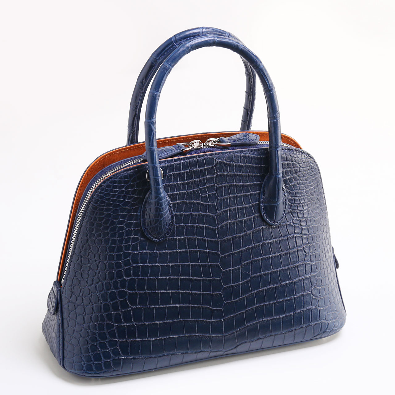 【H】希少✨三京商会 JRA クロコダイル ハンドバッグ イタリアンブルー sankyo shokai（三京商会） [5%offクーポン発行中]スモール